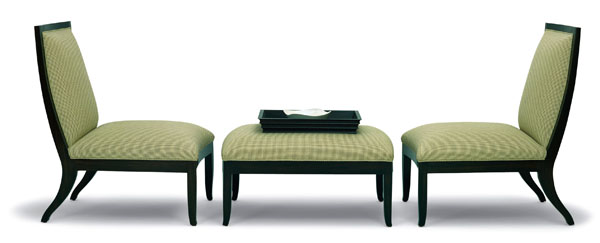 HAWTHORNE ARMLESS LOUNGE CHAIR & OTTOMAN