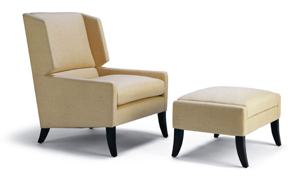 LANCASTER WING CHAIR & OTTOMAN